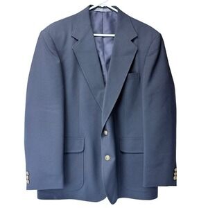 Haggar Navy Blue Two-Button Sport Coat Blazer